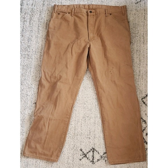 Dickies Other - Dickies Men's Brown Canvas‎ Work Pants Size 42 w/ flaw